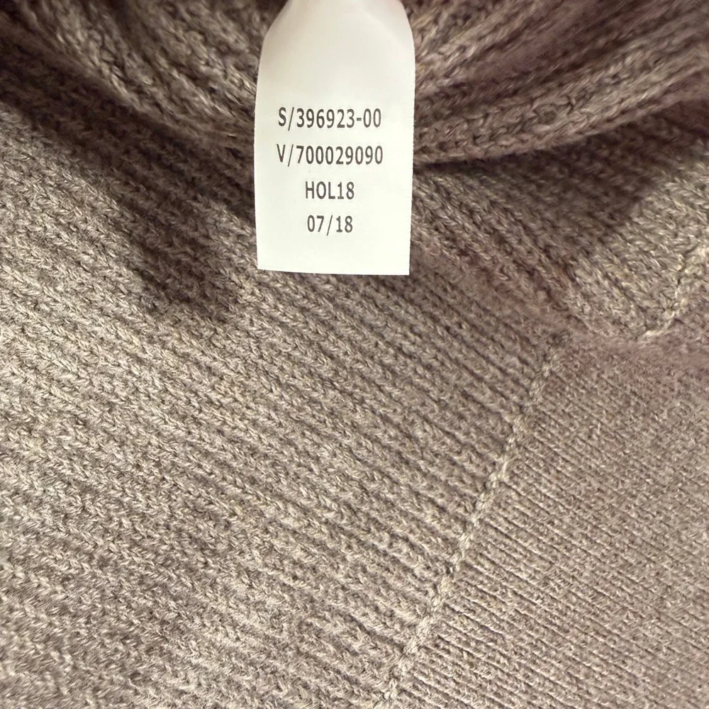 Banana Republic Mens Shawl Collar Ribbed Sweater Taupe Brown Large #4163